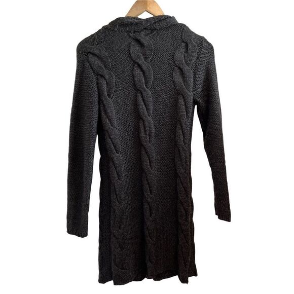 INC International Concepts Heather Gray Cable Knit Duster Sweater size M - Picture 2 of 8